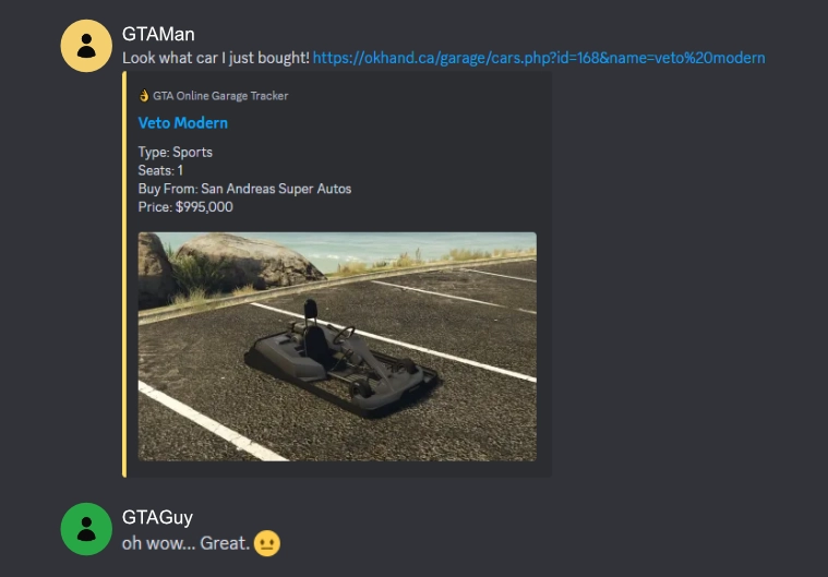 Discord message example
