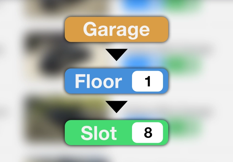 Track vehicle garage, floor and slot